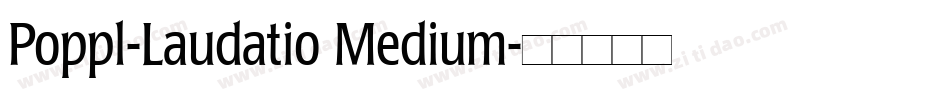 Poppl-Laudatio Medium字体转换
